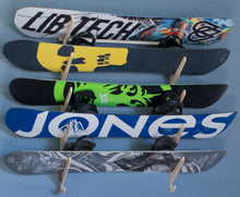 Load image into Gallery viewer, wall mounted snowboard display rack