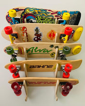 Load image into Gallery viewer, slotted skateboard wall rack