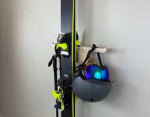 wall mounted ski display and storage rack
