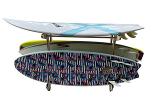 surfboard work bench and storage rack for garage