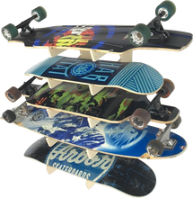 skateboard and longboard storage rack for wall