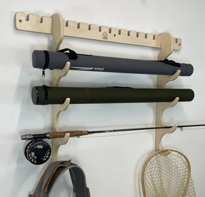 wooden wall mount fishing rod holder Hookset Fishing Rod Rack