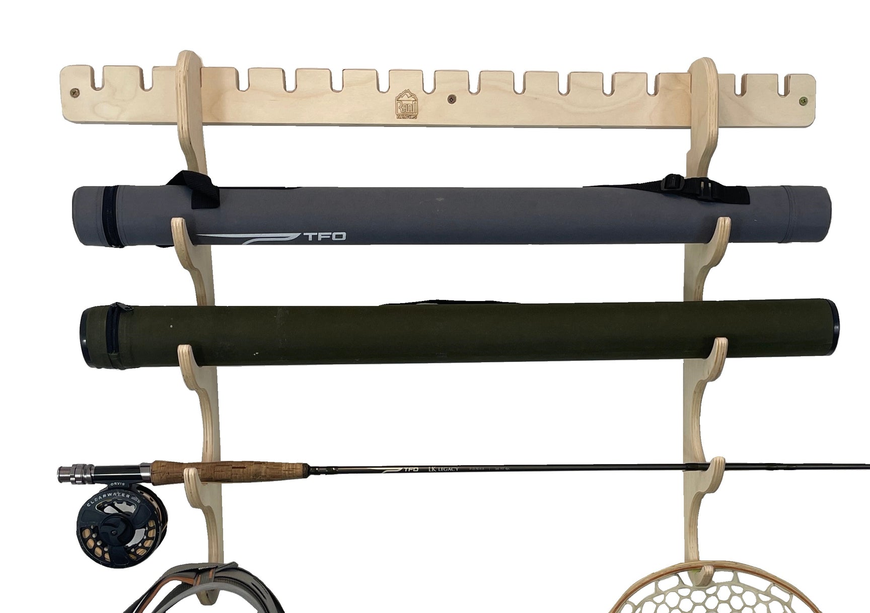 Fish Rack Sylized Fishing Rod Rack | Fishing Gear Rack | Rado Racks