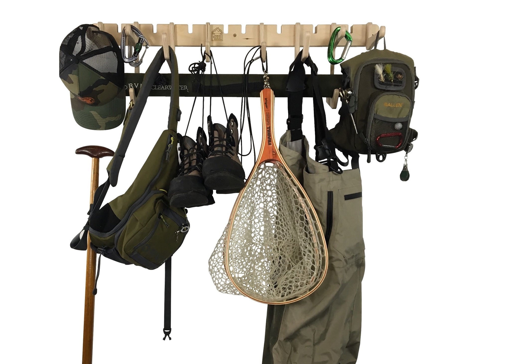 The Jetty Fishing Gear Storage Wall Rack