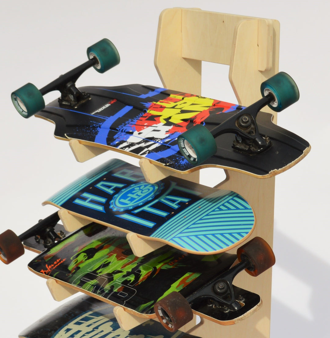 THE BOARDROOM skateboard floor rack – Rado Racks