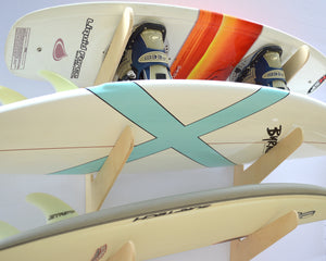 surfboard wall mounted display rack
