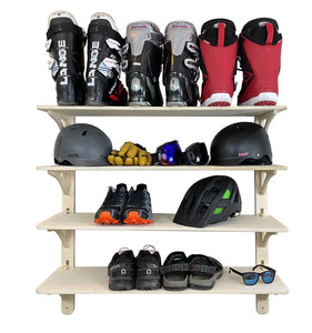 The Gear Station Storage Shelf | Organize Your Outdoor Gear | Up to 4 Adjustable Shelves | Heavy-Duty Hardwood