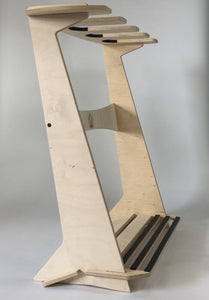 freestanding storage and display rack for surfboards