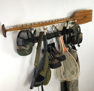 wall mounted storage rack for fishing equipment