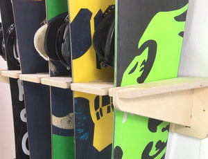 wall mounted snowboard storage rack