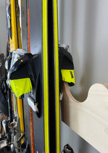 wall mounted ski display and storage rack